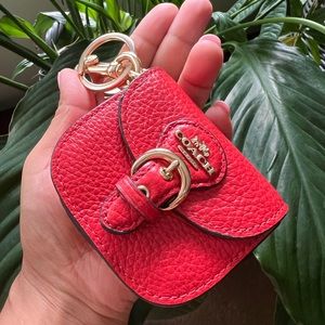 Coach mini saddle bag charm/ coin case.
